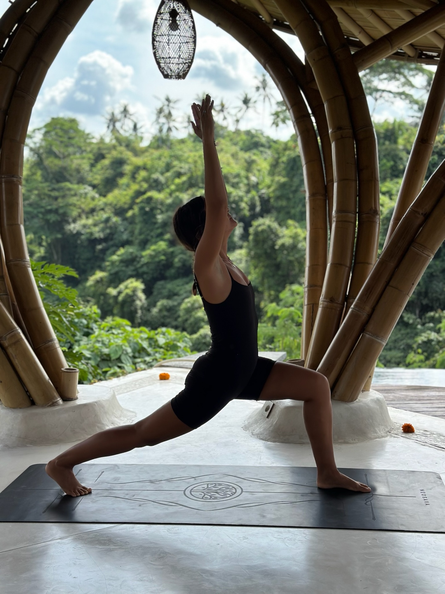 Morning yoga in the jungle shala