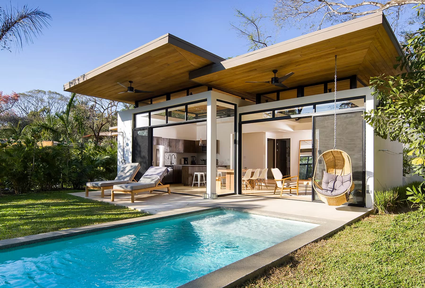Villa exterior with private pool in Nosara